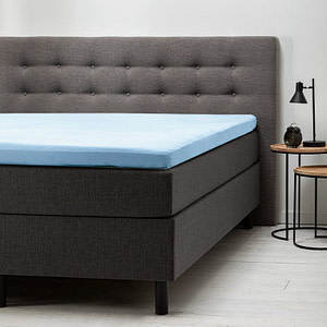 Topper Hoeslaken Jersey - Lichtblauw - 100x200 cm - Blauw - Fresh & Co - Dekbed-Discounter.nl