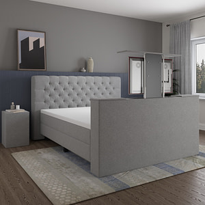 Boxspring XXL Romantic met Tv-Lift | bedcheck.nl