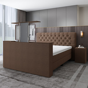 Boxspring luxury Nice met TV Lift | bedcheck.nl