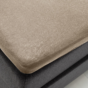 Topper Hoeslaken Jersey - Taupe - 100x200 cm - Taupe - Fresh & Co - Dekbed-Discounter.nl