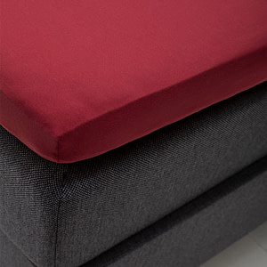 Topper Hoeslaken Katoen - Rood - 80x200 cm - Rood - Fresh & Co - Dekbed-Discounter.nl