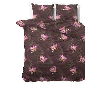 Dekbedovertrek Felicia Purple Dekbedovertrek - Lits-Jumeaux (240x220 cm) - Meerkleurig Katoen - Dessin: Patroon - Sleeptime Elegance -