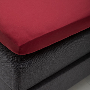 Topper Hoeslaken Katoen - Rood - Maat: 90 x 200 - 90x200 cm - Rood - Fresh & Co - Dekbed-Discounter.nl