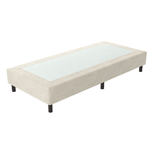 Verende Hotelboxspring zonder Matras - Beige 80x200 cm - Bonellvering - Inclusief Topper - Dekbed-Discounter.nl