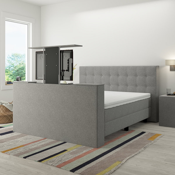 Boxspring luxury Lissabon met TV Lift | bedcheck.nl