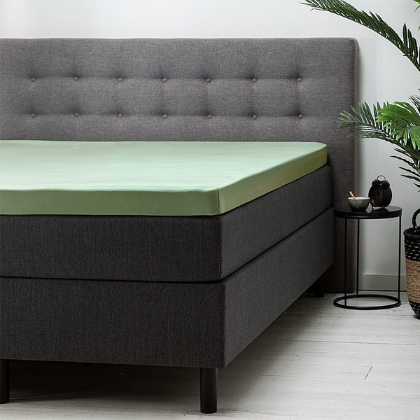 Topper Hoeslaken Katoen - Groen - 140x200 cm - Groen - Fresh & Co - Dekbed-Discounter.nl