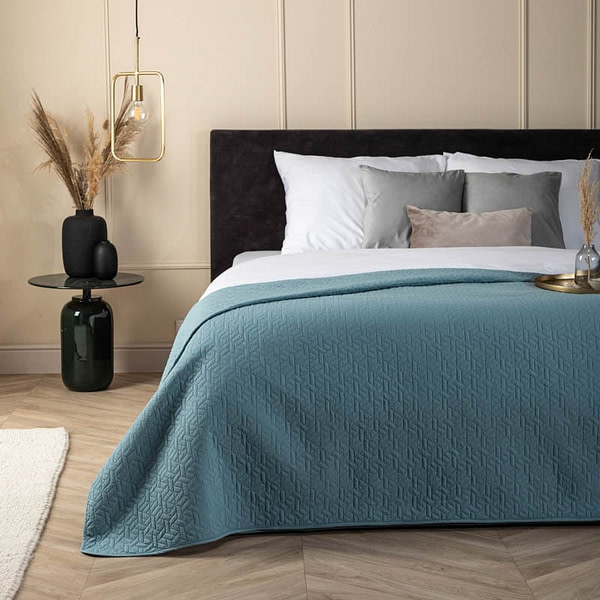 Bedsprei Ultrasonic Prisma - Blauw - 180x260 cm Fresh & Co - Dekbed-Discounter.nl